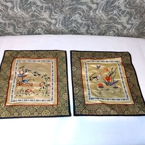 Vintage Dun Huang Handmade Embroidered Panels